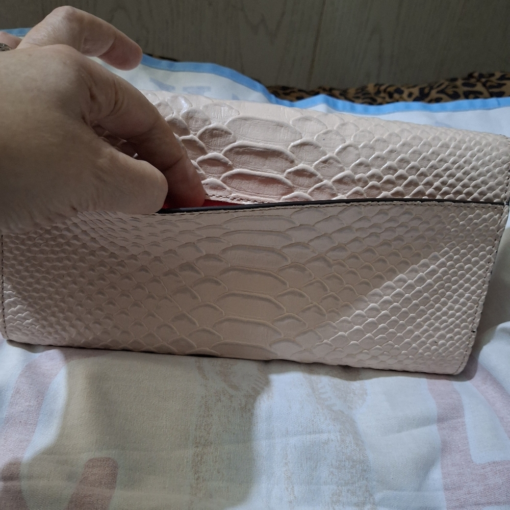 Dooney & Bourke Embossed Python Clutch/ Crossbody - Picture 6 of 7
